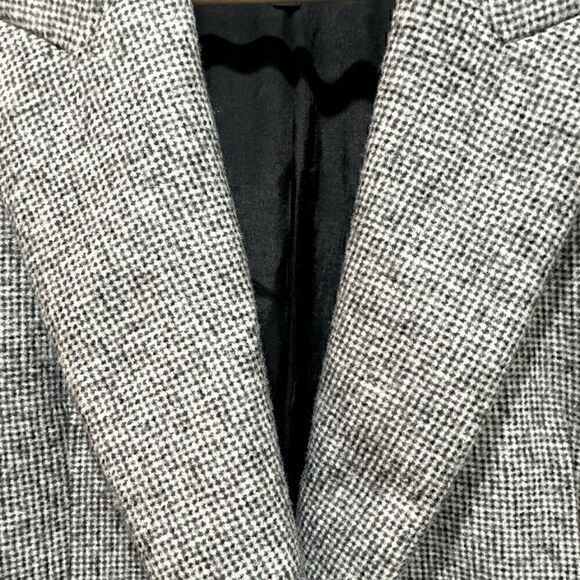 Massimo Dutti Black and White Double Breasted Blazer Size 10 - Picture 8 of 11